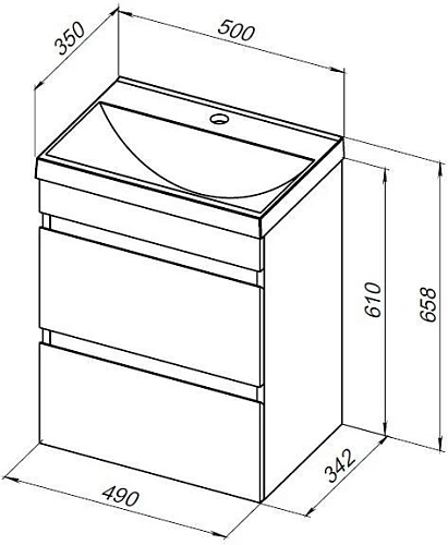 Тумба под раковину Aquanet Нота New 50 белый глянец 00335416 подвесная Тумба под раковину Aquanet Нота New 50 белый глянец 00335416 подвесная