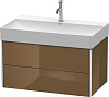 Картинка анонса товара «тумба под раковину duravit xsquare xs416206161 подвесная 78 см коричнево-оливковый глянцевый»