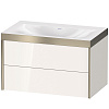 Картинка анонса товара «тумба с раковиной duravit xviu xv4615nb122p 80 см белый глянцевый»