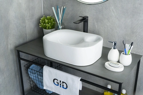 Раковина Gid N9266 51173 накладная белая 47x34x15 Раковина Gid N9266 51173 накладная белая 47x34x15