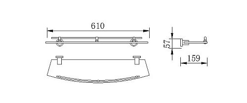 Полка Rush Victoria VI71620 61 см Полка Rush Victoria VI71620 61 см