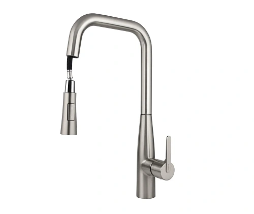 Смеситель для кухни Kaiser Claro с вытяжной лейкой Серебро 22144-5 Смеситель для кухни Kaiser Claro с вытяжной лейкой Серебро 22144-5