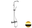 Душевая система Remer Elegance EQ34A7MMSSOFDO термостатическая, золото глянцевое Душевая система Remer Elegance EQ34A7MMSSOFDO термостатическая, золото глянцевое