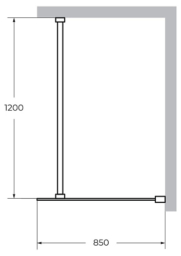 Душевая перегородка CEZARES LIBERTA-L-1-85-120-C-Cr 85см стекло прозрачное, профиль хром Душевая перегородка CEZARES LIBERTA-L-1-85-120-C-Cr 85см стекло прозрачное, профиль хром