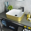 Раковина Gid Nc429 52218 накладная белая / золото 43x43x12 Раковина Gid Nc429 52218 накладная белая / золото 43x43x12