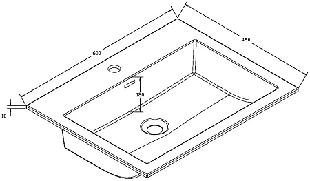Раковина Vincea VCB-13600W белая Раковина Vincea VCB-13600W белая