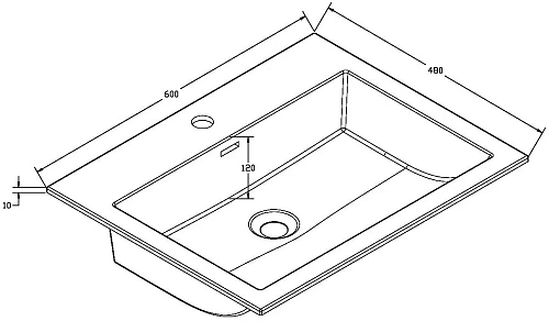 Раковина Vincea VCB-13600W белая Раковина Vincea VCB-13600W белая