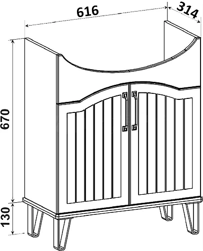 Тумба с раковиной DIWO Сочи 65 синяя 564061 Тумба с раковиной DIWO Сочи 65 синяя 564061