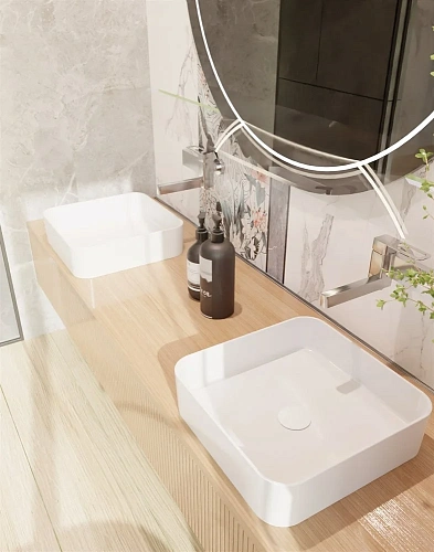 Раковина AQUAme AQM5008 накладная отдельностоящая прямоугольная 400*400*110 Раковина AQUAme AQM5008 накладная отдельностоящая прямоугольная 400*400*110