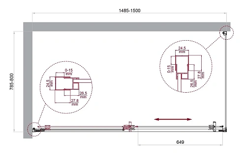 Душевой уголок BelBagno LUCE-AH-1-150/80-C-Cr 1500x800 мм Душевой уголок BelBagno LUCE-AH-1-150/80-C-Cr 1500x800 мм