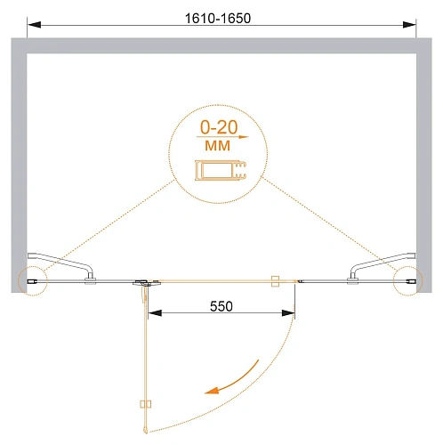 Душевая дверь CEZARES BERGAMO-W-B-13-80+60/30-C-Cr-L 165см стекло прозрачное, профиль хром Душевая дверь CEZARES BERGAMO-W-B-13-80+60/30-C-Cr-L 165см стекло прозрачное, профиль хром