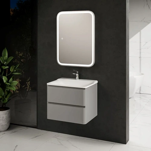 Тумба под раковину AQUAme AQM900460GM S4 подвесная 60 см серый Тумба под раковину AQUAme AQM900460GM S4 подвесная 60 см серый