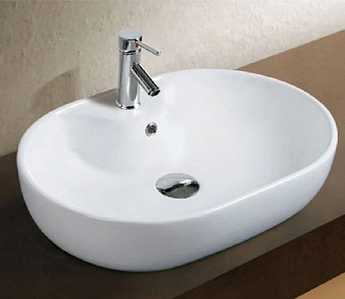 Раковина CeramaLux 9163 накладная, белый Раковина CeramaLux 9163 накладная, белый