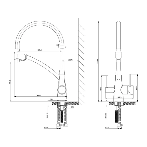 Смеситель для кухни Lemark Comfort LM3071C-Gray с подключением к фильтру, хром/серый Смеситель для кухни Lemark Comfort LM3071C-Gray с подключением к фильтру, хром/серый