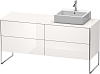Картинка анонса товара «тумба под раковину duravit xsquare xs4924r2222 напольная 160 см белый глянцевый»