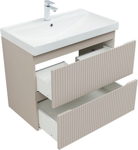 Тумба под раковину Aquanet Джейн Flat 80 00343977 бежевый Тумба под раковину Aquanet Джейн Flat 80 00343977 бежевый