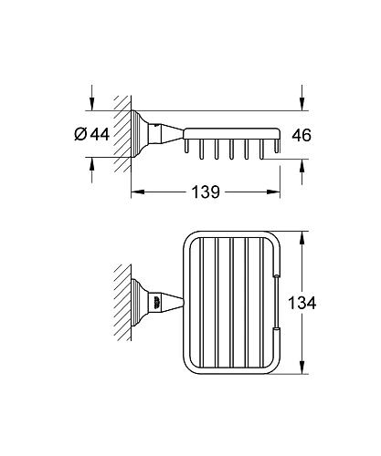 Мыльница GROHE Essentials Authentic, никель матовый (40659EN1) Мыльница GROHE Essentials Authentic, никель матовый (40659EN1)