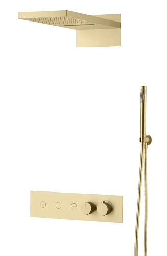 Душевая система Boheme FUSION 131-MG с термостатом, MATT GOLD встраиваемая Душевая система Boheme FUSION 131-MG с термостатом, MATT GOLD встраиваемая