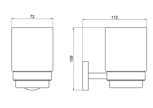 Стакан Aquatek БЕТТА AQ4604MB черный матовый Стакан Aquatek БЕТТА AQ4604MB черный матовый