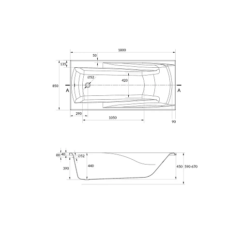 Акриловая ванна Cersanit ZEN 180 (P-WP-ZEN*180NL) Акриловая ванна Cersanit ZEN 180 (P-WP-ZEN*180NL)