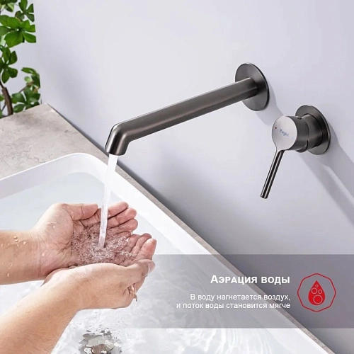 Смеситель для раковины Raglo R20.11.09 встраиваемый, графит Смеситель для раковины Raglo R20.11.09 встраиваемый, графит