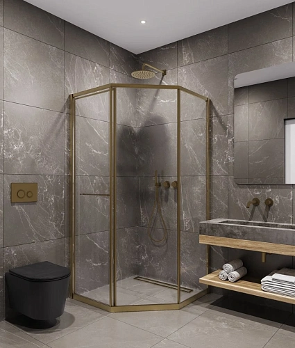 Душевой уголок Timo (T34L) TTSS-100/17C-8L 1000x1000x2000, профиль мат золото, стекло прозрачное 8 мм Душевой уголок Timo (T34L) TTSS-100/17C-8L 1000x1000x2000, профиль мат золото, стекло прозрачное 8 мм