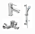 Комплект смесителей Ideal Standard Set IDEALSTYLE B1431AA с душевым гарнитуром Комплект смесителей Ideal Standard Set IDEALSTYLE B1431AA с душевым гарнитуром