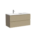 Тумба под раковину SANCOS Folk FL100LCP левая 995х445х500 капучино, подвесная Тумба под раковину SANCOS Folk FL100LCP левая 995х445х500 капучино, подвесная