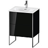 Картинка анонса товара «тумба под раковину duravit xsquare xs452204040 напольная 61 см черный глянцевый»