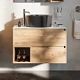 Тумба с раковиной STWORKI Карлстад 75 дуб рустикальный, простоун беж, с отверстием для смесителя в столешнице 587544 Тумба с раковиной STWORKI Карлстад 75 дуб рустикальный, простоун беж, с отверстием для смесителя в столешнице 587544