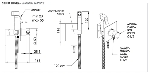 Гигиенический душ Remer Absolute AU65DO, золото глянцевое Гигиенический душ Remer Absolute AU65DO, золото глянцевое