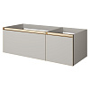 Картинка анонса товара «тумба под раковину armadi art quatro 2 120см (80+40) cashmere профиль matt gold 790-m2-120-cm-mg»