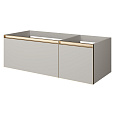 Тумба под раковину Armadi Art QUATRO 2 120см (80+40) CASHMERE профиль MATT GOLD 790-M2-120-CM-MG Тумба под раковину Armadi Art QUATRO 2 120см (80+40) CASHMERE профиль MATT GOLD 790-M2-120-CM-MG