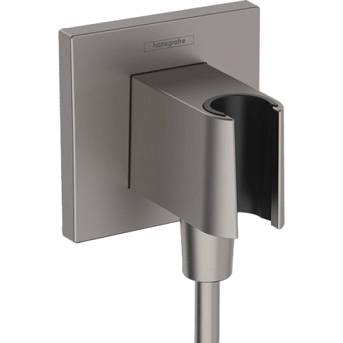 Шланговое подключение Hansgrohe FixFit Porter E с держателем для душа 26889340, шлифованный черный х Шланговое подключение Hansgrohe FixFit Porter E с держателем для душа 26889340, шлифованный черный х