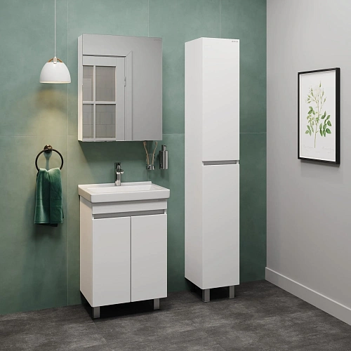 Тумба под раковину Onika Милтон Квадро 55 см 105562 напольная, белая, разборная (дляВизит 55) Тумба под раковину Onika Милтон Квадро 55 см 105562 напольная, белая, разборная (дляВизит 55)