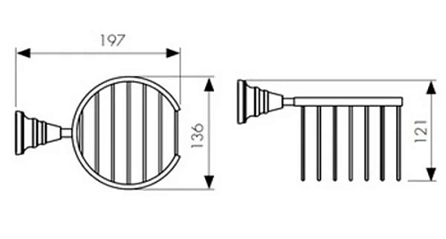 Держатель освежителя воздуха Kaiser KH-4212 бронза латунь Держатель освежителя воздуха Kaiser KH-4212 бронза латунь