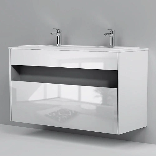 Тумба под раковину AM.PM Func M8FFUX1201WG pull-out, 120 см универсальная, белый Тумба под раковину AM.PM Func M8FFUX1201WG pull-out, 120 см универсальная, белый