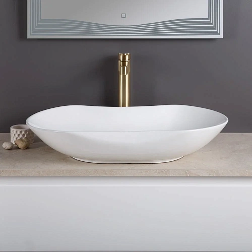 Раковина BelBagno BB1334 665x420 белый Раковина BelBagno BB1334 665x420 белый