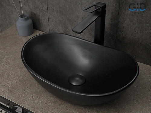 Раковина Gid Bm9133 53352 накладная черная матовая 48x30.5x14.5 Раковина Gid Bm9133 53352 накладная черная матовая 48x30.5x14.5