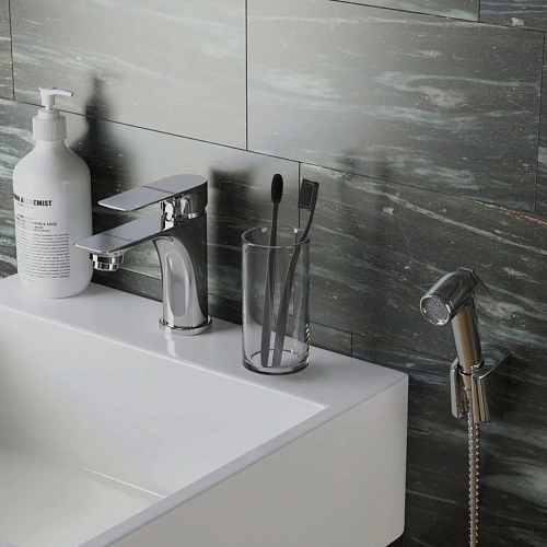 Смеситель для раковины Paini Garda 76CR205/574 с гигиеническим душем, хром Смеситель для раковины Paini Garda 76CR205/574 с гигиеническим душем, хром