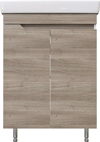 Комплект мебели DIWO Воронеж 60 напольная, ореховый дубослив, с сифоном 579749 Комплект мебели DIWO Воронеж 60 напольная, ореховый дубослив, с сифоном 579749