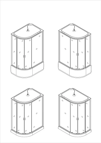 Душевая кабина Taliente 120x80x215см левая, тонированное стекло TA-12080G(L) Душевая кабина Taliente 120x80x215см левая, тонированное стекло TA-12080G(L)