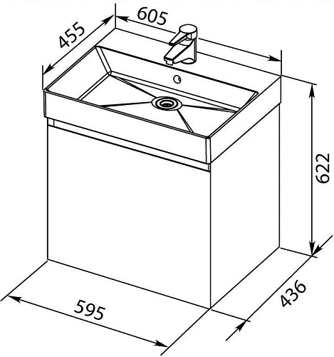 Тумба под раковину Aquanet Йорк 60 белый 00202094 Тумба под раковину Aquanet Йорк 60 белый 00202094