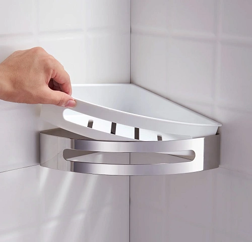 Полка Timo Luiro 18577/13 угловая, никель Полка Timo Luiro 18577/13 угловая, никель