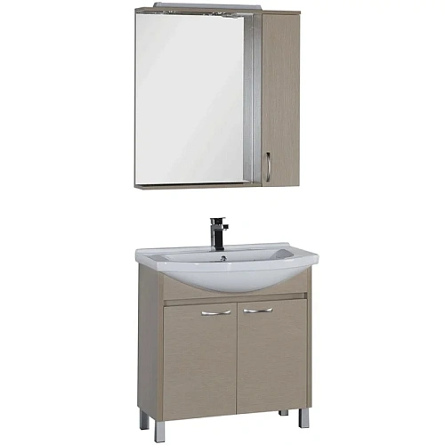 Комплект мебели Aquanet Донна 80 светлый дуб 00168933 Комплект мебели Aquanet Донна 80 светлый дуб 00168933