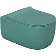 Унитаз подвесной BERGES EGO XL матовый зеленый Rimless 54 см, сиденье дюропласт, микролифт, быстросъ 082141 Унитаз подвесной BERGES EGO XL матовый зеленый Rimless 54 см, сиденье дюропласт, микролифт, быстросъ 082141