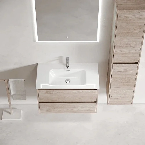 Тумба под раковину Sancos Libra LB80EG 790х450х500 дуб галифакс натуральный, подвесная Тумба под раковину Sancos Libra LB80EG 790х450х500 дуб галифакс натуральный, подвесная