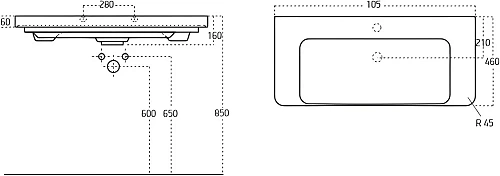 Раковина STWORKI 105 11105-KL 559641 Раковина STWORKI 105 11105-KL 559641
