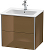 Картинка анонса товара «тумба под раковину duravit xsquare xs417106161 подвесная 61 см коричнево-оливковый глянцевый»