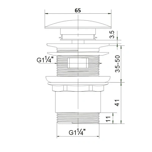 Донный клапан Orange X1-004br универсальный Донный клапан Orange X1-004br универсальный